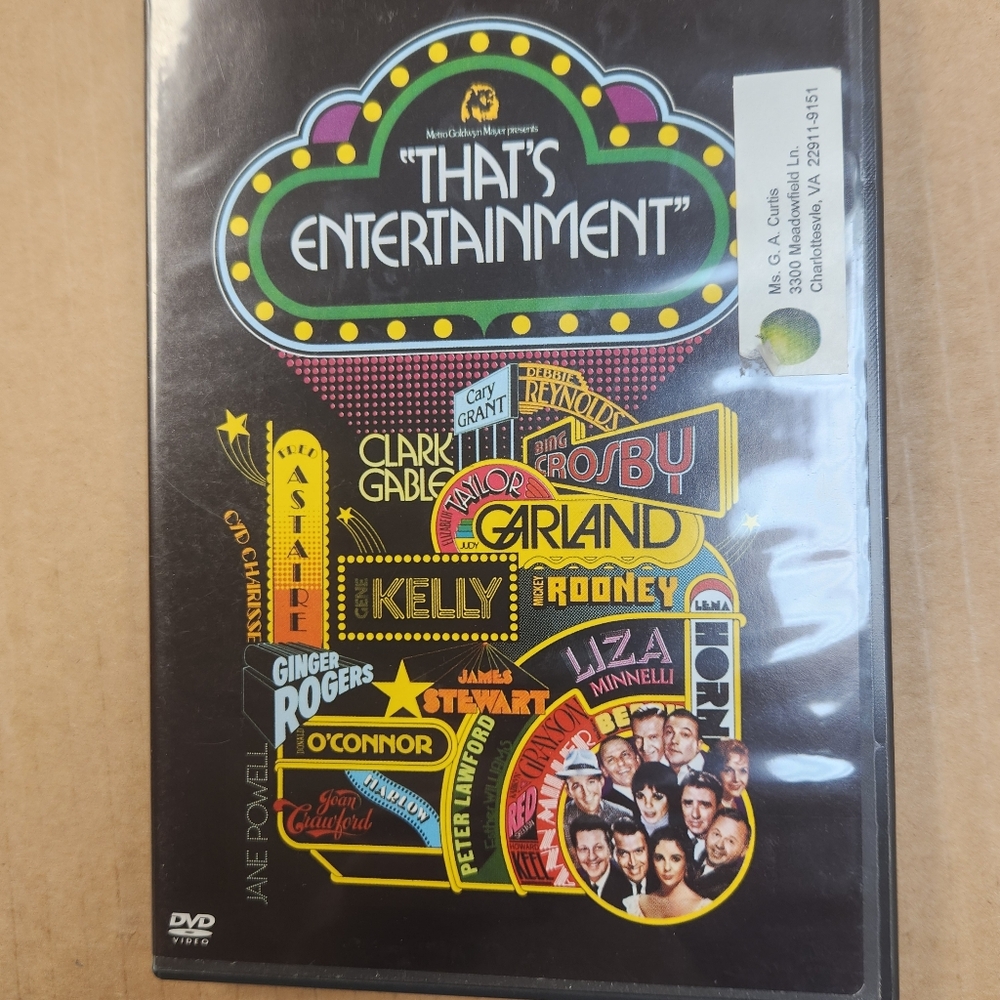 That's Entertainment DVD 4 For $12